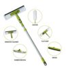 HOME MAX 5 in 1 Home Cleaning Kit with Extension Pole Replacement Heads to Keep All Surface of Homes Tidy | Includes Soft Rubber Broom Indoor, Wi