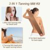 Celecily Fake Tan Mitt Applicator  Self Tanning Mitt Set with velvet Tanning Mitten for Self Tan Mitt Self Tanner Back Applicator Face Fake Tan M
