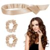 URAQT Heatless Curling Rod Headband No Heat Hair Curler for Long Hair Soft Silk Ribbon Sleeping Hair Rollers Wave Curls Lazy Curler Set DIY Hair