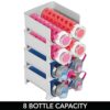 mDesign Set of 4 Modern Bottle Holder – Stackable Water Bottle Holder for Various Drink Bottles – Stylish Kitchen Accessories Set for the Kitchen