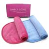 Simply Gone Make Up Remover Cloth. Large Reusable Microfibre Face Cloth removes all makeup even waterproof mascara. Ideal for Sensitive Skin 2 Pa