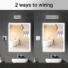 furduzz IL-02-70 Bathroom LED Mirror, 700x500mm Illuminated Backlit Bathroom Mirror with LED Light,Wall Mounted Vanity Mirror with 3 Color Light