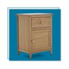 ClickDecor Alcott Single Drawer and Storage Cabinet Modern Side End Accent Bedroom or Living Room 19 Table Width Fully Assembled Light Brown
