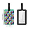 EQLEF® Set Of 4 Lovely Secure Luggage Tags PVC Suitcase luggage tags Business Card Holder/ Travel ID Bag Tag