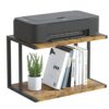 Dripex 2-Tier Printer Desktop Stand Holder, Multi-Purpose Desk Organizer Storage Shelf Fax Rack File Books Shelf 43.5x28x27.5cm