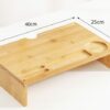Monitor Riser Stand Bamboo wood Desk & Tabletop Organizer Monitor Mount Computer Laptop