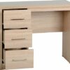 Seconique Lisbon 3 Drawer Dressing Table Set Light Oak One Size