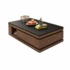 WuJiPeng Living Room Marble Coffee Table With Storage Drawers Large Wooden Rectangular Sofa End Tea Table For Office Waiting Reception Home Furni