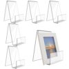 DIBALIYI 6 PCS Acrylic Book Display Stands, Transparent Display Stands, Multi Purpose Artwork Stand Holder for Restaurant Coffee Shop Bookstore,1