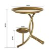 NXYJD Sofa Side Table Corner Table Iron Tray Side Table Living Room Balcony Small Round Table Bed Cabinet Color  Gold