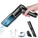 lyyxll Handheld Vacuum, 120W 12Kpa Powerful Car Vacuum Cleaner, Lightweight Mini Hand Held Vacuum with Rotatable Handle and Wet & Dry, Strong Cyc