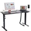 cheertech Electric Height Adjustable Standing Desk, Luxury Editon, 140 x 60cm Electric Sit Stand Desk Lifting Computer Workstation, Ergonomic Sta