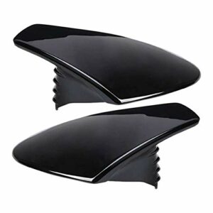 HLY Trading 2Pcs Car ABS Black Door Rearview Mirror Cover Cap for Lexus ES300h ES350 2019 2020 Replacement Covers