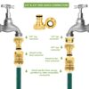BLOSTM Brass Garden Hose Connector 6 Pack - Rustproof Hose Fittings & Connectors Set with 2x Double Male Connector, 2x Hose ½” End Quick Connect,