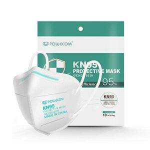 Nafy Powecom 5Layer Breathable Protective Face Masks Cup Dust Masks Filter Efficiency 95 Improved Standard GB26262019 White  10pcs