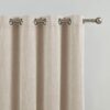Melodieux Elegant Cotton Wide Blackout Curtain for Sliding Glass Door Living Room Divider Grommet Drapes 100 by 84 Inch Beige 1 Panel