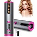 Hair Curler USB Rechargeable Cordless Auto Curler with LCD Display 6 Adjustable Temperature settingProfessional hair wavers for long  Short Hair