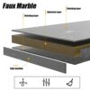 Round Coffee Table Coffee Table Black Coffee Tables for Living Room Modern Nordic Minimalist Style Small Side Table with Desktop and Metal Legs