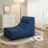 RIYIFER Bean Bag Chair with Supportive HighBack Design Lazy Sofa Chair Cover Without Filling Washable Cotton and Linen Bean Bag Cover for Schools