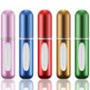 5 PCS Perfume Atomiser Bottles 5ml Mini Refillable Spray Portable Liquid Bottle with Visual Window Empty Travel Bottle for Purse Handbag Pocket L