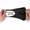 Fabric Breathable Face Mask with Ear Loops Reusable Soft Washable Durable for Everyday Public Use Black