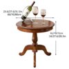 SHtables Coffee Table American Solid Wood Small Round Tablebedside Tablesofa Side Tablenegotiation Table for Living Room Balcony Bedroom Size  80