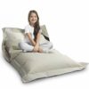 LAZY BAG Original Indoor  Outdoor Beanbag XL 250 litre giant beanbag Junior Beanbag Cushion Armchair for children  adults 160x120 Beige