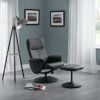 Julian Bowen Lugano Recliner & Stool, Black