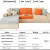 Super Stretch Sofa Cover 1 2 3 4 Seater L Shape, WearResistant Spandex Corner Sofa Cover Non Slip Sofa Slipcovers with Elastic Bottom, Great for