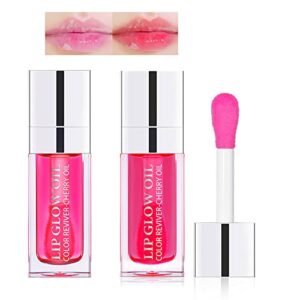 Lip Glow Oil 2 Colors Moisturizing Lip Gloss Long Lasting Plumping Lip Oil Hydrating Lip Care Products