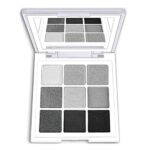Mysense 9 Style BlackSliver Smokey Eyeshadow PaletteMatte Gray White Eye Shadow MakeupShimmer Design Waterproof Cool Smoky Eye Eyeshadow Palette