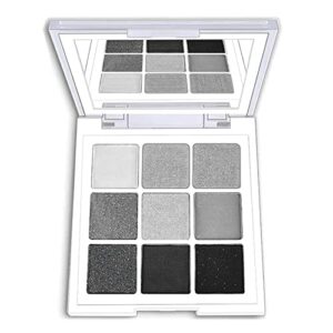 Mysense 9 Style BlackSliver Smokey Eyeshadow PaletteMatte Gray White Eye Shadow MakeupShimmer Design Waterproof Cool Smoky Eye Eyeshadow Palette