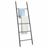 iDesign Towel Holder Ladder, Modern Towel Rack with Five Bars Made of Durable Metal, Practical Bathroom Accessory for Hand Towels or Bath Towels,
