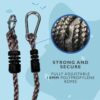 HIKS Products Pack of 2 Conversion/Extension Rope, Fully Adjustable Ideal for Hanging a Swing from a Tree Branch