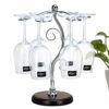FIAMER Countertop Wine Glass Holder Tabletop Stemware Storage Rack Air Drying System Kitchen Bar Storage Rack Desktop Goblet Storage Rack Metal G