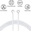 D.A.Y. Republic 4 Meter Curtain Wire Cord with 8 Pairs of Hooks & Eyes, Multi-Purpose Voile Wire Cable, Cut to Size, Perfect for Hanging up Net C