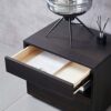 QLIGHA Bedside Tables with 2 Drawers Nightstand Cabinet with Open Storage Shelf Small End Side Table Wood Sofa Coffee Tea Table for Living RoomBe