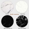 Artiz Round Creative Table Marble End Tables Light Luxury Marble Side Table Small Coffee Table Doublelayer Storage Simple Bedside Table Nightstan