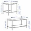 Discount Seller Nest of tables set of 2 blackbrown glass 90x50 cm durable and easy to care for. Coffee tables. Coffee  side tables. Tables  desks