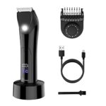 Hatteker Professional Electric Groin Hair Trimmer BelowTheBelt Trimmer Pubic Hair Ball Shaver Body Groomer for Men Male Hygiene Razor IPX7 Waterp