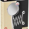 Wenko Power-Loc Telescopic Cosmetic Mirror Elegance-Adjustable, Fixing Without Drilling, Steel, Silver Shiny, 56 x 18.5 x 35.5 cm