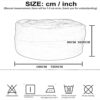 SHANGRONG 7ft Giant Bean Bag Chair Portable Living Room Lazy Sofa Large Giant Huge Fluffy Bean Bag Chair Cover Only Without Filling Storage Soft