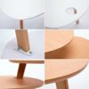 HZF Small Apartment Coffee Table Table Set Simple And Compact Tea Table Bedroom Living Room Round Small Table Set End TableColorWhiteSizeA
