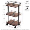 LiuzheZ Sofa Side Table Vintage Bedside Table Narrow Industrial End Table With 3 Tier Open Shelves And Wheels Wooden Look Mobile Table For Bedroo