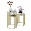 Side Table Round Metal End Table Sofa Table Modern Side Table Flower Stand Lamp Table Bedside Tables for Living Room Entryway Corner table9871 Co