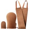Celecily Fake Tan Mitt Applicator  Self Tanning Mitt Set with velvet Tanning Mitten for Self Tan Mitt Self Tanner Back Applicator Face Fake Tan M