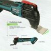 Multi-Oscillating Power Tool Sander 6 Speeds 6000-20000RPM, Cordless Cutting and Grinding Machine Oscillating Saw with 21V Battery, 4 x Saw Blade