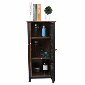 MOH Bedside Table Night Stand Retro Industrial Bedside Table Night Stand Storage Cabinet for Living Room Bedroom