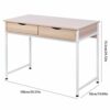 Wood Table Computer Desk Household Wood Computer Laptop Desk Table with Double Drawers for Living Room Office