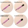 Eyeshadow Blending Brushes 4Pcs Eyeshadow Applicators Brush Eye Makeup Brushes Multifunctional Eye Brush Set